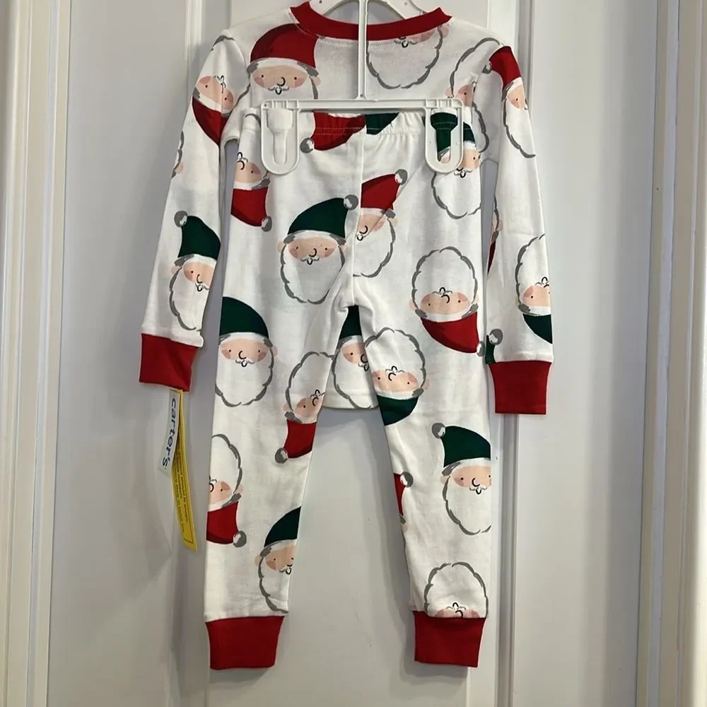 Carter’s Holiday Pajama Set NEW Santa Claus Christmas Cotton 2pc Set Size 3T